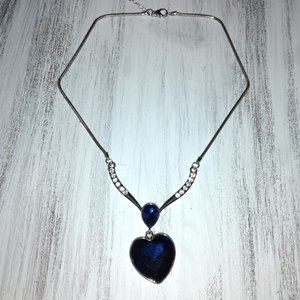 Blue heart necklace